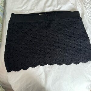 Roxy lined crochet skirt
